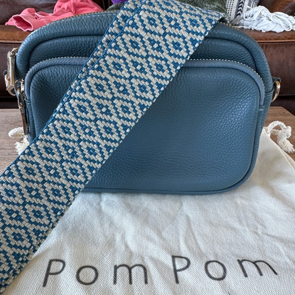 PomPom London Mayfair Bag Blue - Picture 1 of 13